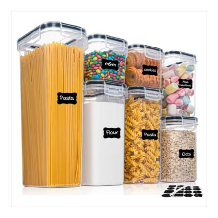 Kitchen-7pcs-Food-Containers-Set-BPA-Free-Plastic-Airtight-Storage-Box-With-10stickers-and-Pen
