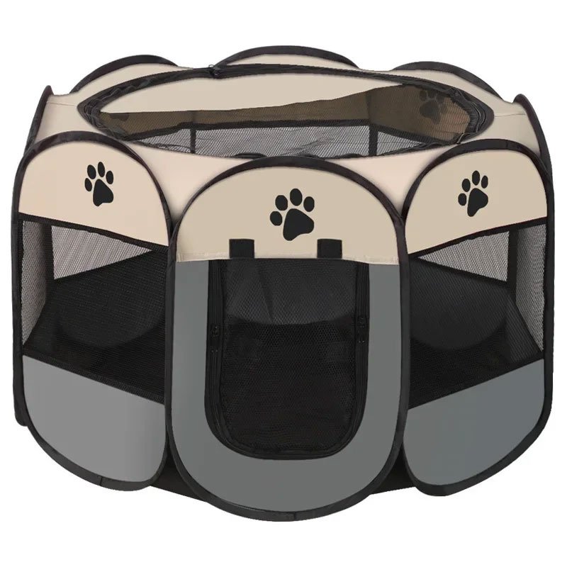 Portable-Foldable-Pet-Tent-Kennel-Octagonal-Fence-Puppy-Shelter-Easy-To-Use-Outdoor