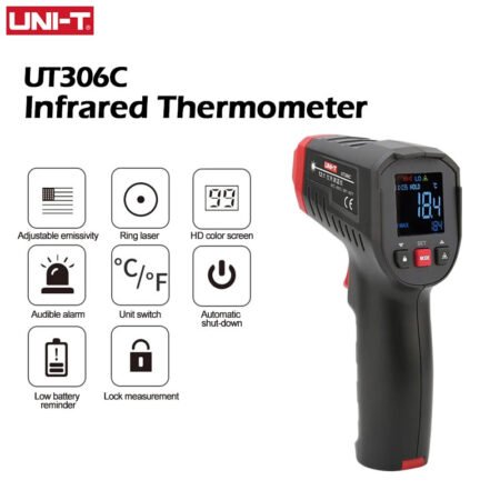UNI-T-Infrared-Thermometer-UT306S-UT306C-Non-contact-Industrial-Laser-Digital-Temperature-Meter
